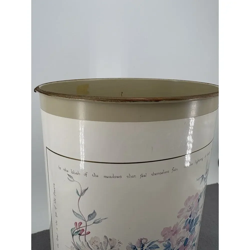 VTG 1977 Webb & Bower Ltd. Trash Can Waste Featuring the “Song of the Rose